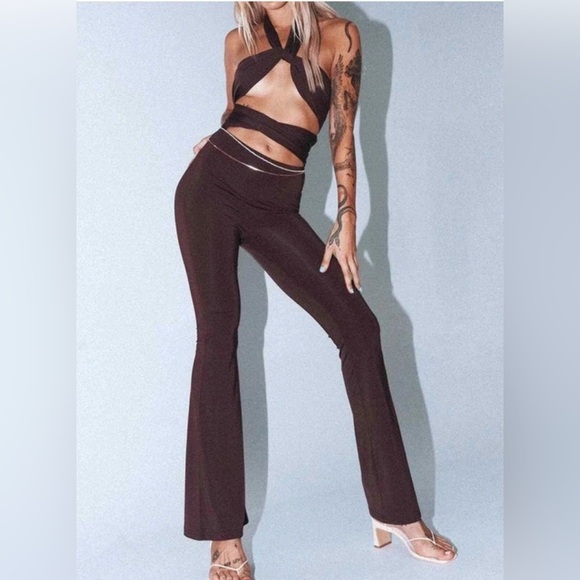 Princess Polly Pants - NWT Princess Polly Amalia Jumpsuit Brown, Size 2